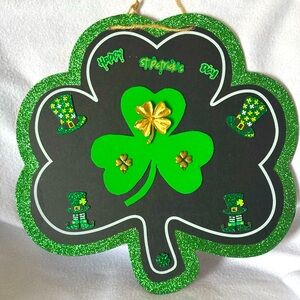 Happy St Patrick’s Day shamrock jewlery art frame 12x12